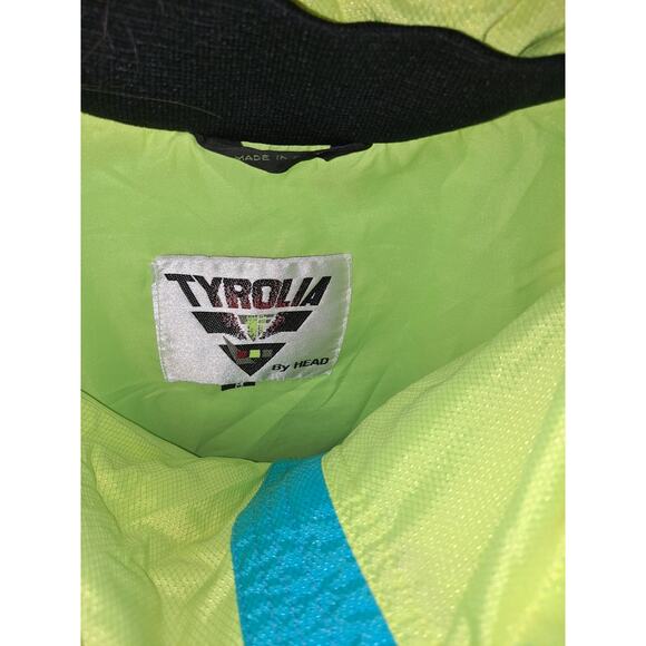 VTG Tyrolia By Head‎ Neon Hidden Hood Side Zipper Anorak Jacket Size M - Picture 2 of 10